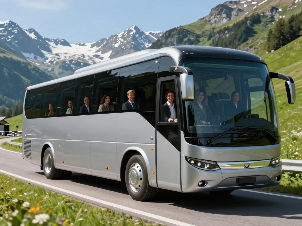 Autocar de grand tourisme sur la route