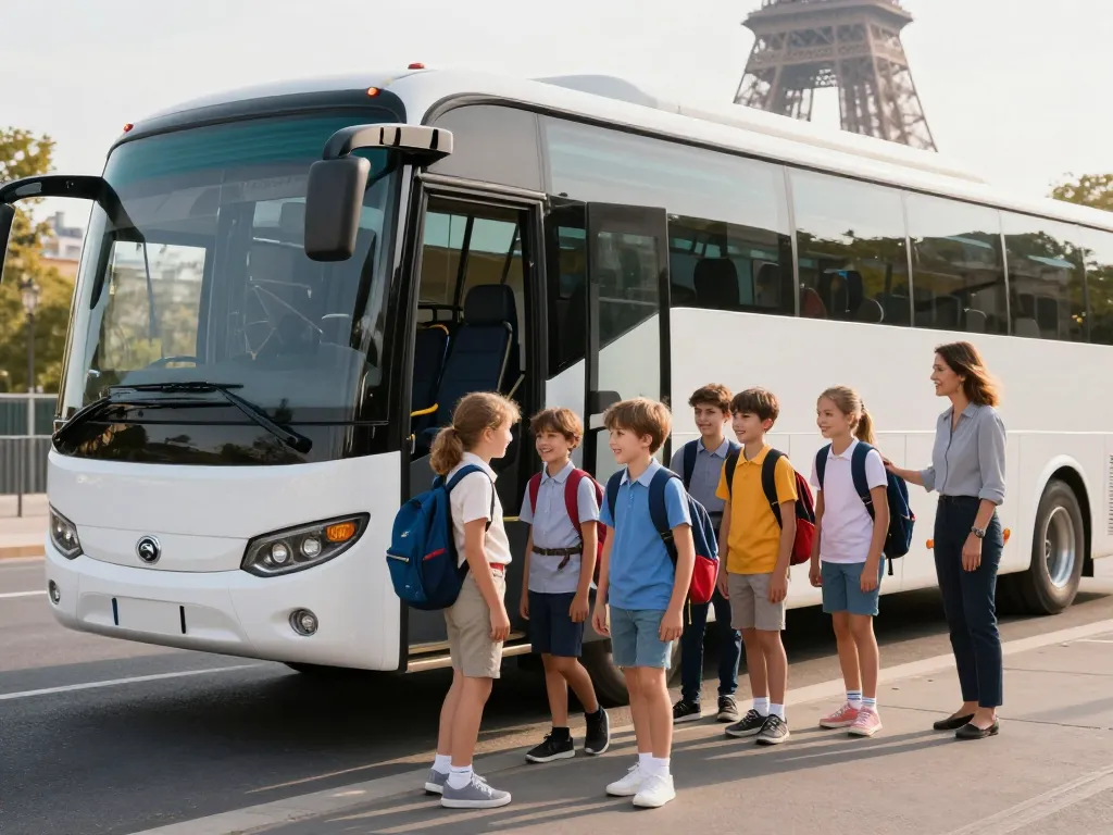 Autocar scolaire moderne